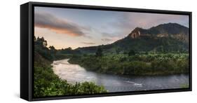 Namorona River at Sunrise, Ranomafana National Park, Madagascar Central Highlands-Matthew Williams-Ellis-Framed Stretched Canvas