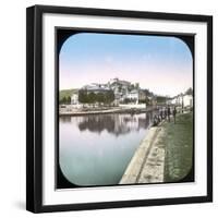 Namur (Belgium), Image Taken at the Confluence of the Sambre and Meuse Rivers-Leon, Levy et Fils-Framed Photographic Print