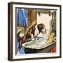 Nana Baths Michael, Illustration from 'Peter Pan' by J.M. Barrie-Nadir Quinto-Framed Giclee Print