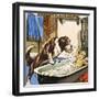 Nana Baths Michael, Illustration from 'Peter Pan' by J.M. Barrie-Nadir Quinto-Framed Giclee Print