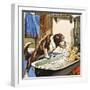 Nana Baths Michael, Illustration from 'Peter Pan' by J.M. Barrie-Nadir Quinto-Framed Giclee Print