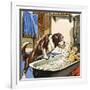 Nana Baths Michael, Illustration from 'Peter Pan' by J.M. Barrie-Nadir Quinto-Framed Giclee Print