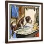 Nana Baths Michael, Illustration from 'Peter Pan' by J.M. Barrie-Nadir Quinto-Framed Giclee Print