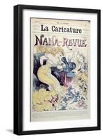 Nana-Revue, Caricature, Emile Zola and Realist Novels, La Caricature, 3rd January 1880-Albert Robida-Framed Giclee Print