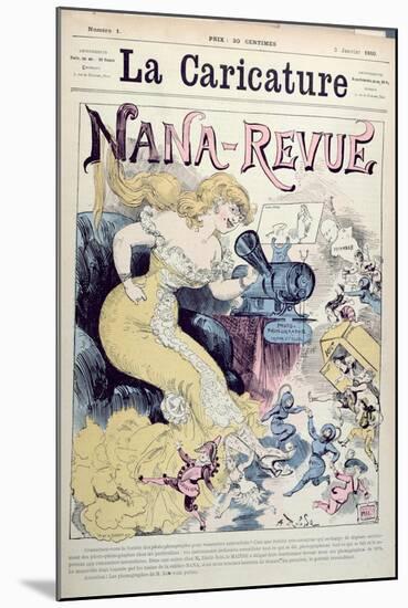 Nana-Revue, Caricature, Emile Zola and Realist Novels, La Caricature, 3rd January 1880-Albert Robida-Mounted Giclee Print