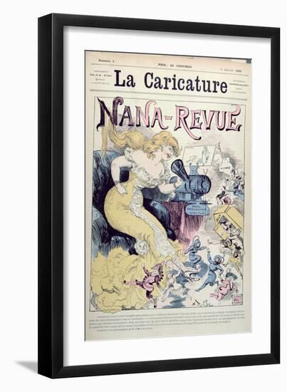 Nana-Revue, Caricature, Emile Zola and Realist Novels, La Caricature, 3rd January 1880-Albert Robida-Framed Premium Giclee Print