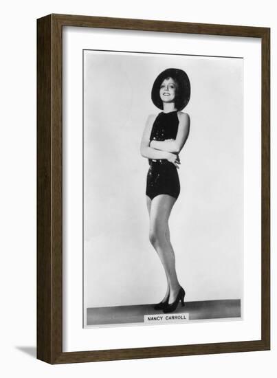 Nancy Carroll, American Film Actress, 1938-null-Framed Giclee Print