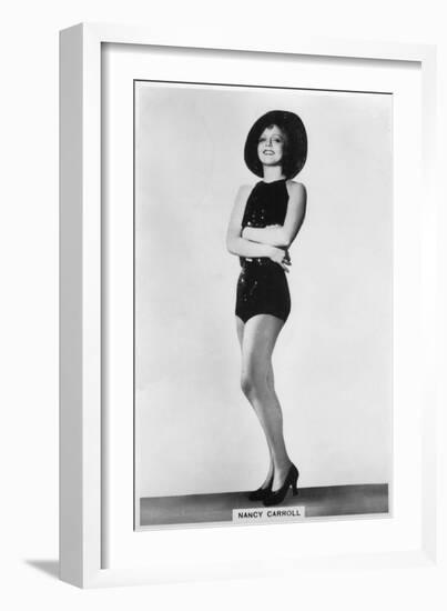 Nancy Carroll, American Film Actress, 1938-null-Framed Giclee Print