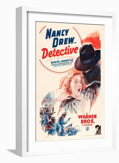 Nancy Drew: Detective, Bonita Granville on poster art, 1938-null-Framed Art Print