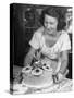 Nancy Drooling over a Pineapple Cake-Nina Leen-Stretched Canvas