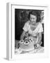 Nancy Drooling over a Pineapple Cake-Nina Leen-Framed Photographic Print