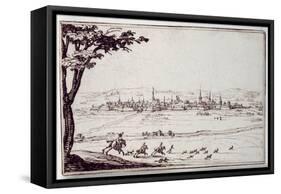 Nancy in the Distance: Harriers Pursuing a Hare-Jacques Callot-Framed Stretched Canvas