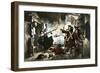 Nancy Morgan Hart Driving British Soldiers from Her Home, American Revolution-null-Framed Giclee Print