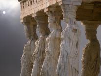 Sculptures of the Caryatid Maidens Support the Pediment of the Erecthion Temple-Nancy Noble Gardner-Photographic Print