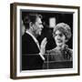 Nancy Reagan Proudly Watches as Her Husband Ronald Reagan Takes the Oath of Office-null-Framed Photographic Print