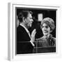 Nancy Reagan Proudly Watches as Her Husband Ronald Reagan Takes the Oath of Office-null-Framed Photographic Print