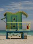 Lifeguard Station on 8th Street, South Beach, Miami, Florida, USA-Nancy & Steve Ross-Photographic Print