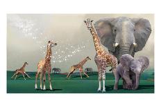 Bubbles with Giraffes-Nancy Tillman-Art Print