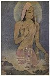 Parvati (Uma) is Unable to Distract Shiva from His Contemplation by Her Beauty-Nanda Lal Bose-Photographic Print