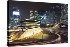 Nandaemun South Gate at Night, Seoul, South Korea, Asia-Christian-Stretched Canvas