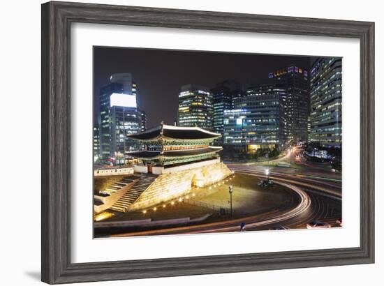 Nandaemun South Gate at Night, Seoul, South Korea, Asia-Christian-Framed Photographic Print