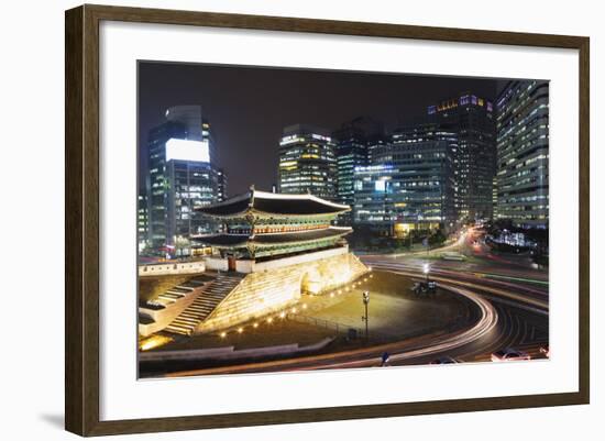 Nandaemun South Gate at Night, Seoul, South Korea, Asia-Christian-Framed Photographic Print