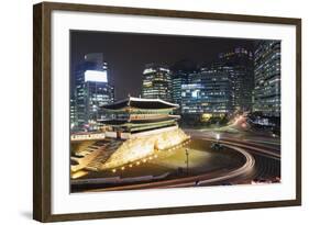 Nandaemun South Gate at Night, Seoul, South Korea, Asia-Christian-Framed Photographic Print