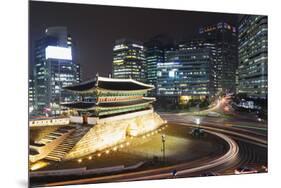 Nandaemun South Gate at Night, Seoul, South Korea, Asia-Christian-Mounted Photographic Print