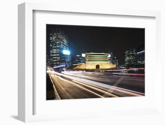 Nandaemun South Gate at Night, Seoul, South Korea, Asia-Christian-Framed Photographic Print