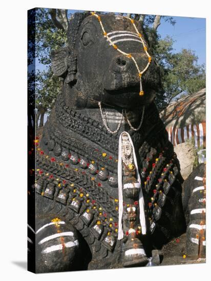 Nandi Bull Statue, Chamundi Hills, Karnataka, India-Occidor Ltd-Stretched Canvas