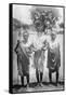 Nandi Warriors in Africa Photograph - Africa-Lantern Press-Framed Stretched Canvas