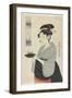 Naniwaya Teahouse Waitress Okita, C. 1793-Kitagawa Utamaro-Framed Giclee Print