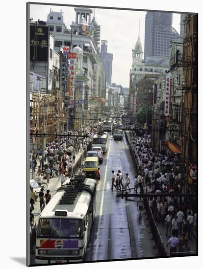 Nanjing Road, Shanghai, China-Tony Waltham-Mounted Photographic Print