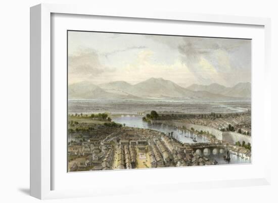 Nanking from Porcelain Tower-Thomas Allom-Framed Art Print