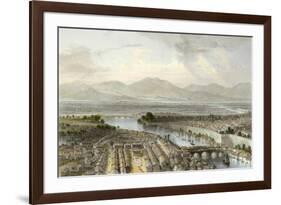 Nanking from Porcelain Tower-Thomas Allom-Framed Art Print