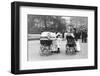 Nannies and Children Strolling in Park-null-Framed Photographic Print