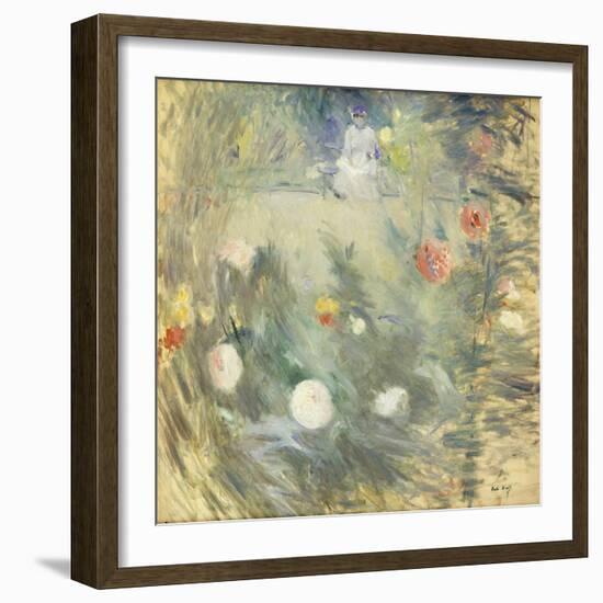 Nanny at the End of the Garden; Nourrice Au Fond D'Un Jardin, 1880-Berthe Morisot-Framed Giclee Print