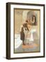 Nanny Bathing Child-null-Framed Art Print