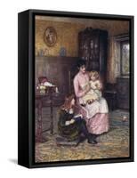 Nanny with Children-Helen Allingham-Framed Stretched Canvas