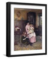 Nanny with Children-Helen Allingham-Framed Art Print