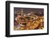 Nanpu Bridge and Highway Overpasses at Night-null-Framed Premium Photographic Print