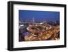 Nanpu Bridge and Highway Overpasses at Night-Paul Souders-Framed Photographic Print