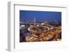 Nanpu Bridge and Highway Overpasses at Night-Paul Souders-Framed Photographic Print