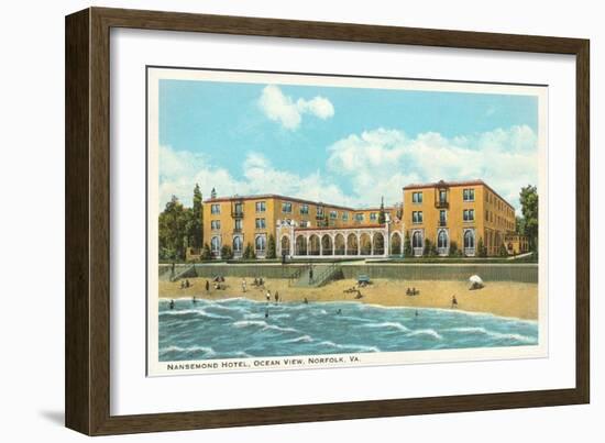 Nansemond Hotel, Ocean View, Norfolk, Virginia-null-Framed Art Print