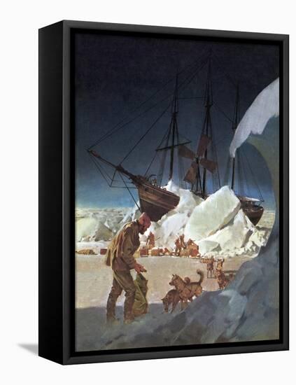Nansen -- Conqueror of the Arctic Ice-English School-Framed Stretched Canvas