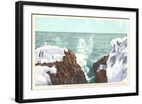 Nantasket Beach in Winter, Mass.-null-Framed Art Print