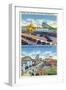 Nantasket Beach, Massachusetts - Views of Paragon Park; Nantasket Hotel Roof-Lantern Press-Framed Art Print