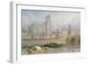 Nantes Cathedral from the River-Myles Birket Foster-Framed Giclee Print