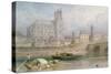Nantes Cathedral from the River-Myles Birket Foster-Stretched Canvas