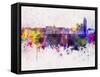 Nantes Skyline in Watercolor Background-paulrommer-Framed Stretched Canvas